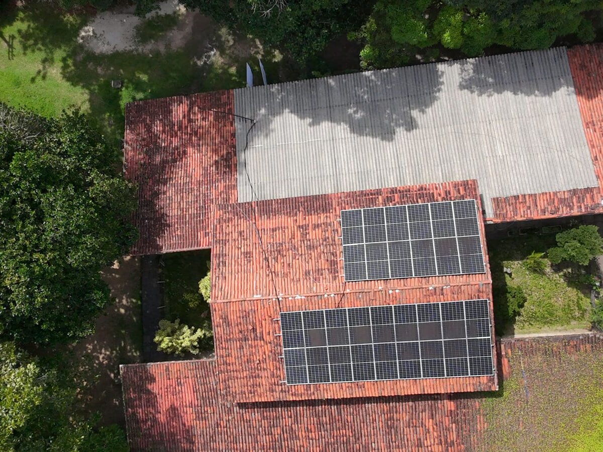 Painéis solares instalados